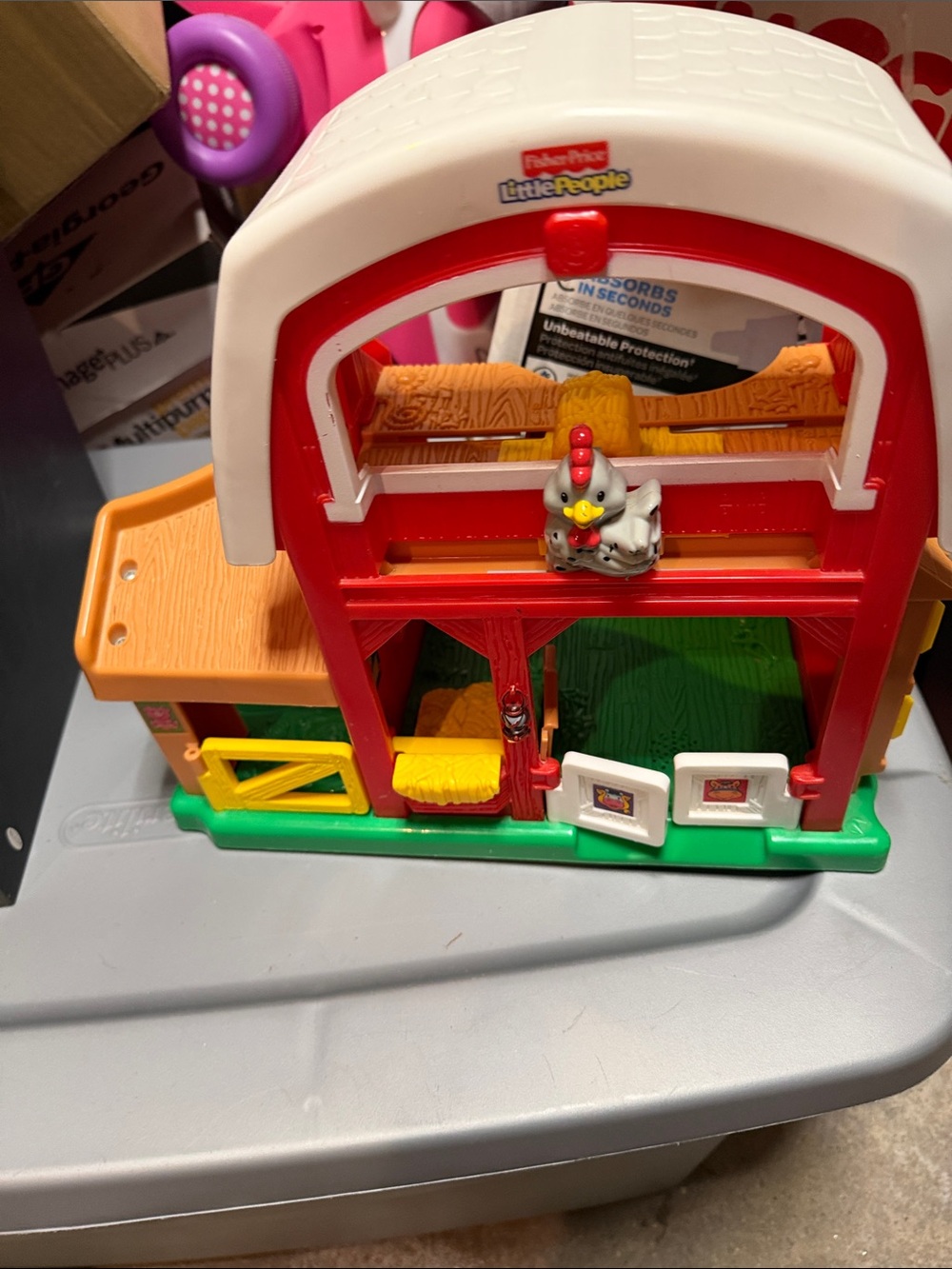 vintage Fisher-Price Little People Animal Sounds Farm playset from around 2005